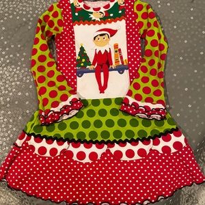 Girl’s Custom Elf on the Shelf Dress Size 8